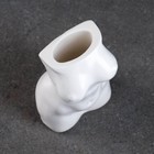 Кашпо - ваза "Женский торс" белый, 17см - фото 24382126