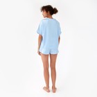 Пижама женская (сорочка, шорты) MINAKU: Light touch, цвет голубой, размер 42 - Фото 3