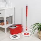 Швабра с отжимом и ведро с металлической центрифугой, запасная насадка, цвет МИКС - Фото 11