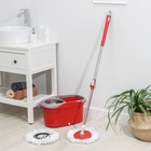 Швабра с отжимом и ведро с металлической центрифугой, запасная насадка, цвет МИКС - Фото 12