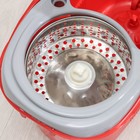 Швабра с отжимом и ведро с металлической центрифугой, запасная насадка, цвет МИКС - Фото 6