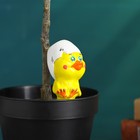 Ороситель "Цыпленок" для домашних растений и сада, жёлтый, Кунгурская керамика, 50мл, 6,5см - фото 9703344
