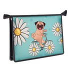 Папка для тетрадей А4, 230 х 325 х 55 мм, молния сверху, пластиковая, ПМ-А4-29 Calligrata "Бульдожка" - фото 24608312