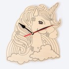 Часы-раскраска настенные "Единорог", плавный ход, 25 х 24 х 0.3 см - фото 24517538