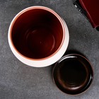 Горшок цветочный с поддоном 7 л, белый керамика, "Сфера" (М) 7818701