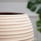 Горшок цветочный с поддоном 7 л, белый керамика, "Сфера" (М) 7818701