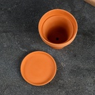 Горшок для цветов «Терра», 500 мл, d=12 см, h=11 см, керамика, с поддоном, цвет терракот 7818703