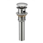 Донный клапан SAVOL S-XS001, 1 1/4", для раковины, с переливом, латунь, хром - фото 295588497