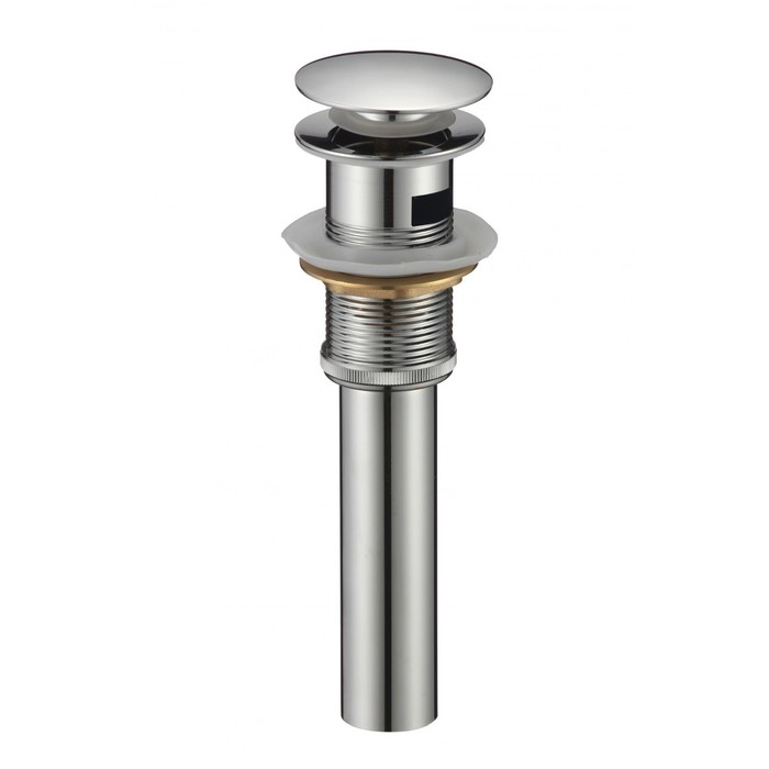 Донный клапан SAVOL S-XS001, 1 1/4", для раковины, с переливом, латунь, хром - Фото 1
