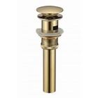 Донный клапан SAVOL S-XS001B, 1 1/4", для раковины, с переливом, латунь, золото - фото 295588498