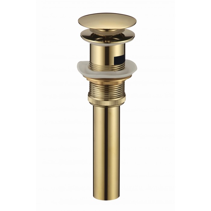 Донный клапан SAVOL S-XS001B, 1 1/4", для раковины, с переливом, латунь, золото - Фото 1