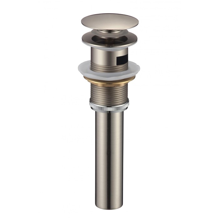 Донный клапан SAVOL S-XS001L, 1 1/4", для раковины, с переливом, латунь, сатин - Фото 1