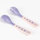 Детская посуда в наборе «Малышка Рози», Ø13см., вилка, ложка, тарелка на присоске - фото 24397905