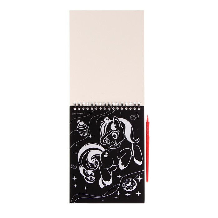 Блокнот-гравюра «Принцесса и единорог», 10 листов, штихель - фото 1908892473