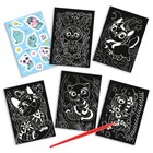 Гравюра блокнот детский «Зверята», 10 листов, штихель - Фото 8