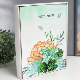 Фотоальбом на 100 фото 13х18 см "Весенний букет" в коробке, дерево 29,5х4х23 см