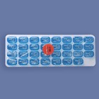 Таблетница-органайзер «Месяц», английские буквы, 31 секция, цвет голубой/прозрачный - Фото 4