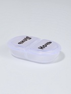 Таблетница, русские/английские буквы, 6.7×4.3×1.7 см, 2 секции, прозрачная - Фото 4