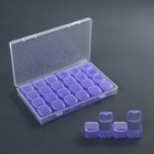 Органайзер для декора, 28 ячеек, 17.5×10.5×2.5 см, сиреневый - Фото 1