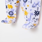 Ползунки детские цвет белый/животные, рост 74 см - Фото 2