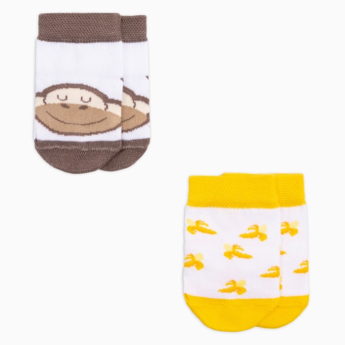Набор носков Крошка Я «Monkey», 2 пары, 8-10 см