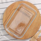 Форма для запекания и выпечки из жаропрочного стекла прямоугольная Доляна «Фуэго», 1,6 л, 29,4×17,5×5 см - Фото 2