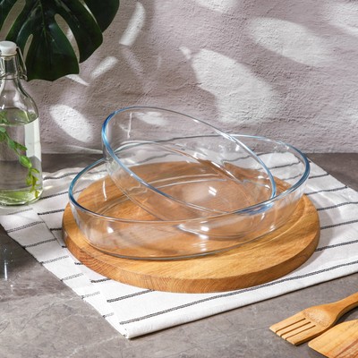 Набор форм для запекания и выпечки Доляна «Фуэго», 1.5/3 л, 2 шт., жаропрочное стекло