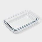 Набор форм для запекания и выпечки из жаропрочного стекла Доляна «Фуэго», 2,1/3 л, 2 шт - фото 4351082