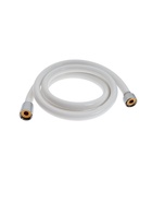 Душевой шланг ZEIN Z49PSW, 150 см, усиленный в оплетке, гайки цинк, втулка латунь, белый, Имп/Имп - фото 61885697