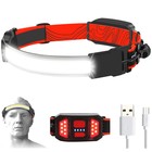 Фонарь налобный аккумуляторный, 5 Вт, 1200 мАч, COB, USB, 12 х 6 х 5 см - Фото 5