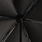 Зонт механический «Клетка», 5 сложений, 6 спиц, R = 44 см, цвет белый - Фото 3