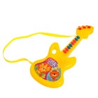 Музыкальная гитара «Весёлые зверята», звук, цвет жёлтый - Фото 2