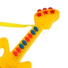 Музыкальная гитара «Весёлые зверята», звук, цвет жёлтый - Фото 4
