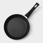 Сковорода Magistro Dark, d=22 см, съёмная ручка soft-touch, антипригарное покрытие, индукция, кованый алюминий, чёрная - Фото 3