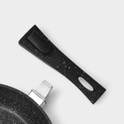 Сковорода Magistro Dark, d=22 см, съёмная ручка soft-touch, антипригарное покрытие, индукция, кованый алюминий, чёрная - Фото 6