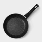 Сковорода Magistro Dark, d=24 см, съёмная ручка soft-touch, антипригарное покрытие, индукция, кованый алюминий, чёрная - Фото 3