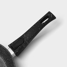 Сковорода Magistro Dark, d=24 см, съёмная ручка soft-touch, антипригарное покрытие, индукция, кованый алюминий, чёрная - Фото 4