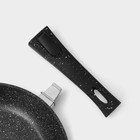 Сковорода Magistro Dark, d=24 см, съёмная ручка soft-touch, антипригарное покрытие, индукция, кованый алюминий, чёрная - Фото 6
