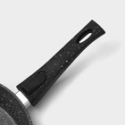 Сковорода Magistro Dark, d=26 см, съёмная ручка soft-touch, антипригарное покрытие, индукция, кованый алюминий, чёрная - Фото 4