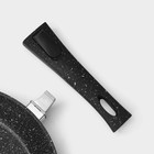 Сковорода Magistro Dark, d=26 см, съёмная ручка soft-touch, антипригарное покрытие, индукция, кованый алюминий, чёрная - Фото 6