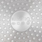 Сковорода Magistro Dark, d=26 см, кованый алюминий, съёмная ручка soft-touch, антипригарное покрытие, индукция, чёрная 7004465 - фото 12595004