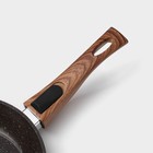 Сковорода Magistro Granit, d=20 см, съёмная ручка soft-touch, антипригарное покрытие, индукция, кованый алюминий, чёрная - Фото 4