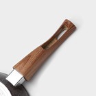 Сковорода Magistro Granit, d=20 см, съёмная ручка soft-touch, антипригарное покрытие, индукция, кованый алюминий, чёрная - Фото 5