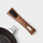 Сковорода Magistro Granit, d=20 см, съёмная ручка soft-touch, антипригарное покрытие, индукция, кованый алюминий, чёрная - Фото 6