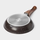 Сковорода Magistro Granit, d=20 см, съёмная ручка soft-touch, антипригарное покрытие, индукция, кованый алюминий, чёрная - Фото 8