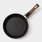Сковорода Magistro Granit, d=22 см, съёмная ручка soft-touch, антипригарное покрытие, индукция, кованый алюминий, чёрная - Фото 3