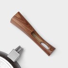 Сковорода Magistro Granit, d=22 см, съёмная ручка soft-touch, антипригарное покрытие, индукция, кованый алюминий, чёрная - Фото 7