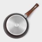 Сковорода Magistro Granit, d=22 см, съёмная ручка soft-touch, антипригарное покрытие, индукция, кованый алюминий, чёрная - Фото 9