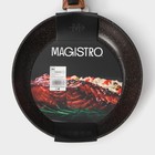 Сковорода Magistro Granit, d=24 см, съёмная ручка soft-touch, антипригарное покрытие, индукция, кованый алюминий, чёрная - Фото 11