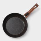 Сковорода Magistro Granit, d=24 см, съёмная ручка soft-touch, антипригарное покрытие, индукция, кованый алюминий, чёрная - Фото 3
